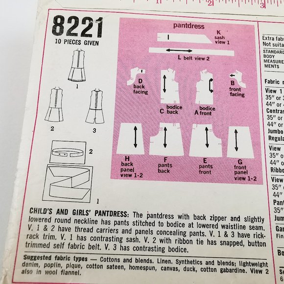 60s Simplicity Sewing Pattern 8221 Child’s Jumper - Picture 4 of 9